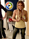 Hot fucking blonde college babes get fucked and licked in this hot college dorm