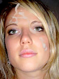 Slutty girlfriends jizz faced