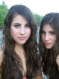 Amateur teens pose on camera