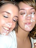 Amateur cuties are totally facialed