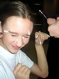 Amateur cuties get totally facialed