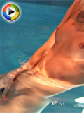 Playful Ivana Fukalot swimming naked