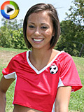 Girl in soccer uniform gets seduced