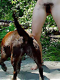 Mature,Hairy Hippie goddess shows her furry bush and fuzzy arm pits at the beach.