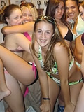 Amateur teens pose on camera